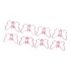 50Pcs Pink Butterflies Paperclip Cartoon Color Plating Innovative Cute Paperclips