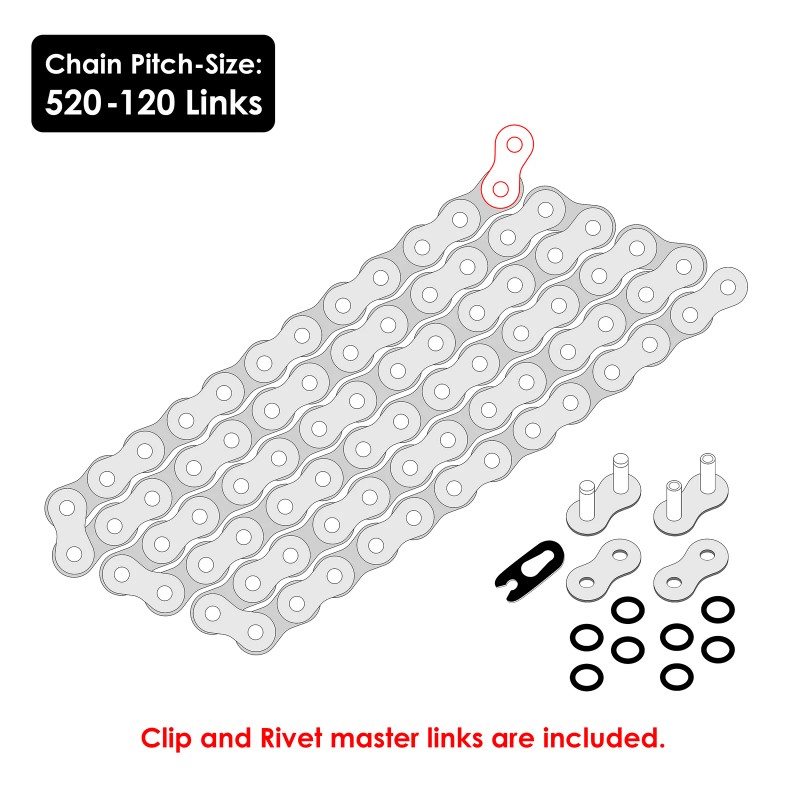 Caltric Pink O-Ring Drive Chain for Honda CBR250R 2011 2012