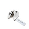 Natico Originals Non-Tarnishing Silver Fortune Cookie Paperweight, Desktop Gift, Resturant