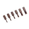 uxcell Slotted Bits Set 6pcs 1/4 Inch Hex Shank Magnetic