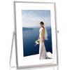 Lawrence Frames Metal Easel Float Picture Frame, 4x6, Silver