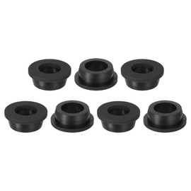 uxcell 7Pcs 3/4" ID, 1-1/8" Drill Hole Rubber Grommets, Top Hat Grommets Firewall Hole Plug Fit 19mm Wire for Vinyl Tubing in Hydroponic Irrigation Systems, Black