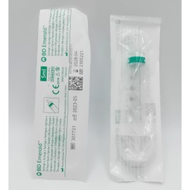BD Emerald 5ml Syringe - Pack of 10 | Precision Injection | Sterile and Single Use | REF: 307731