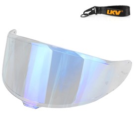 LKV RF-1400 RF 1400 Visor Replacement, CWR-F2 Motocycle Helmet Visor UV Protection Face Shield Compatible With RF-1400 CWR-F2 Z8 NXR2 (Mirror chromic Blue)