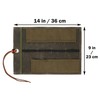 Small Tool Pouch, Heavy Duty 16oz Waxed Canvas Tool Roll