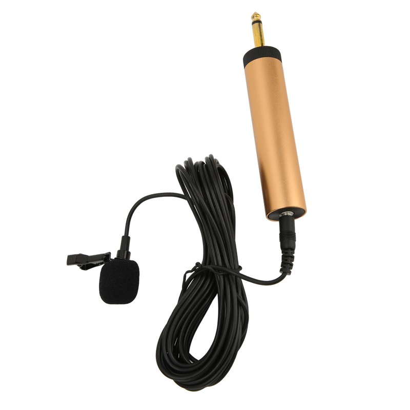 3.5mm Wired Lavalier Microphone 16.4ft Cable Portable Omnidirectional Condenser Clip