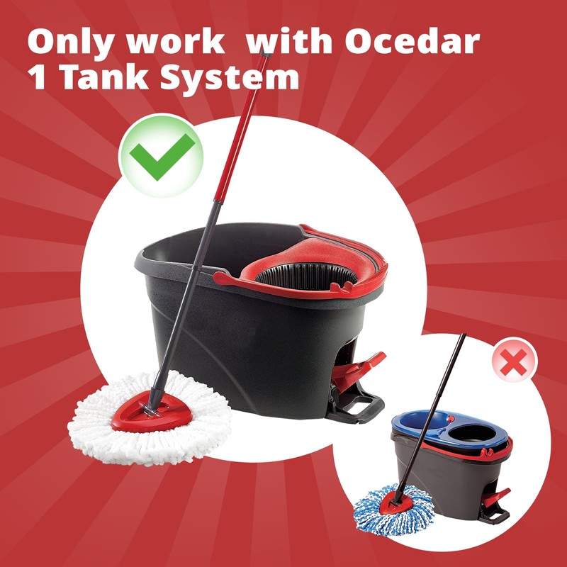 Mop Replace Head, 3 Pack Spin Mop Replacement Head for