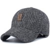 Men's Winter Warm Wool Woolen Tweed Peaked Baseball Cap Hat