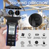 AIOMEST Digital Anemometer Handheld 4 Cups 360° Wind Speed Meter,