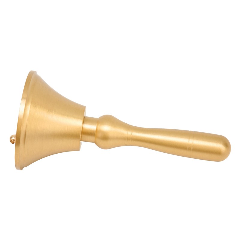 Hand Call Bell Easy Cleaning Portable Brass Material 13x6.5cm Decorative