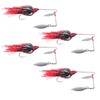 4pcs Fishing Rotating Sequin Aluminum Alloy Composite Beard Lures for