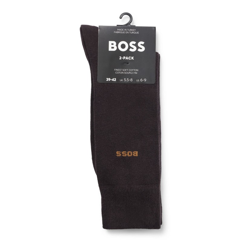 BOSS Men's Socks (Pack of 2), New - Dark Brown206