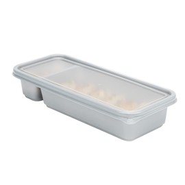 Restaurantware Futura 20 Ounce Meal Prep Containers With Lids 100 Microwavable To Go Containers - 2 Compartments Disposable Silver Plastic Food Containers With Lids For Take Out or Lunches
