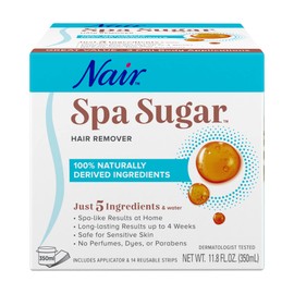 Nair Sugar Spa, Wax-Free Natural Sugaring Kit for Women - Body Hair Removal with Natural Ingredients for Legs, Underarms, and Bikini Area, 250mL