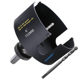 WOWSUPM 6” Carbide Tipped Deep Hole Saw Cutter 2.36” Depth for Multiple Purpose Hardy Plank MDF Wall Tile 10X More cuts 5X Faster