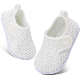 relxfeet Zapatos de Malla Transpirable para bebé,Suaves,Comodos,Lavables, Antideslizantes,Primeros Caminantes, 6-48 Meses.para Toda Epoca/Estación del Año Blanco 11.5 CM