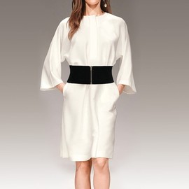 CHIC DIARY Wide Waist Belt Women's Elastic Waist Belt with Zip Stretch Belt Dress Shirt Decorative Belt, black