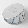 THINGS REMEMBERED Engraved Round Silver Compact Mirror (Free Customization)
