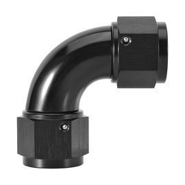 EVIL ENERGY 12AN Female to 12AN Female 90 degree One Piece Full Flow Swivel Coupler Fitting Union Adapter Aluminum