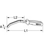 KS Tools 500.7310 Glowplug pliers, angled, 235mm
