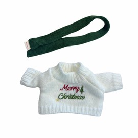 LICHADUOLE 7"/18cm Clothes for Stuffed Animals Bashful Bunny Outfit - Knit Cardigans Scarf 3-Piece Set（NO Doll）