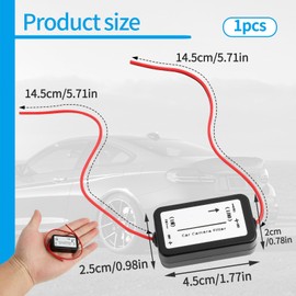 Car Reversing Camera Filter, Rectifier Reversing Camera, 12 V DC Power Relay Capacitor Filter Rectifier for Stable Power Supply and Picture Quality, Easy Installation, Durable