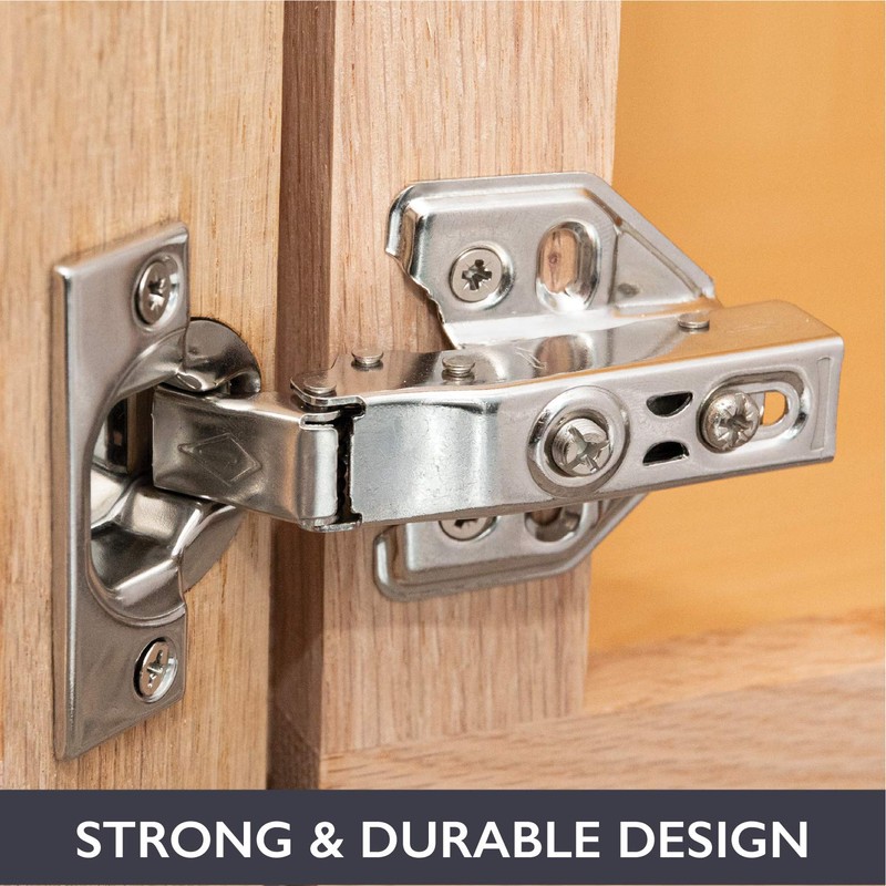 Ilyapa Soft Close Cabinet Hinges Satin Nickel, 2 Pack -
