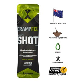 CRAMPFIX Crampfix QuickFix Shot Sachets - Fast & Effective Relief from Muscle Cramp (9 x 20ml Sachets) (Lemon)
