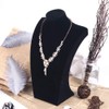 Coward Necklace Bust Stand, Necklace Holder Stand, Black Velvet Necklace