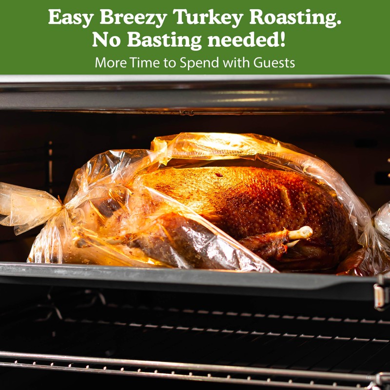 Regency Wraps Turkey Roasting Bags With Twist Ties, Oven Safe