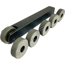 AI TOOLS Single Wheel Knurling Tool Holder | For Knurling Operation | With Different pattern | Gripping Product | Straight and diagonal Shapes Knurls| 12 x 12 x 100 mm Size | 6 HSS KNURLS