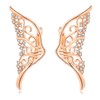 Butterfly Hoop Earrings for Women, 18K Gold Plated Small Gold
