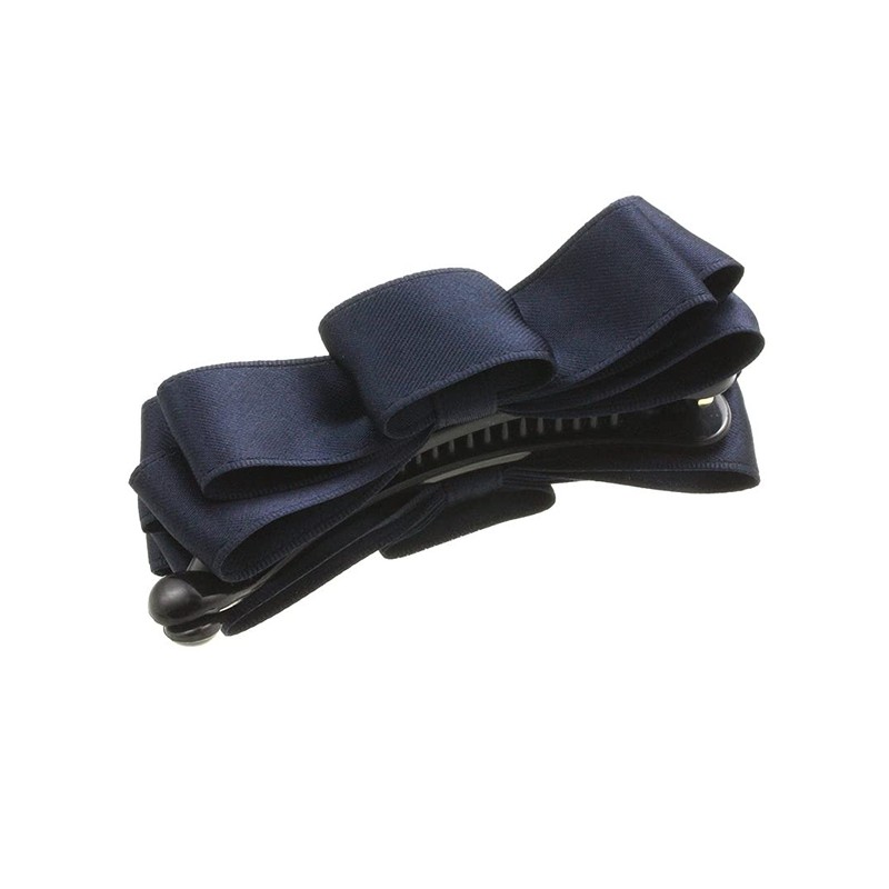 VINGTAINE H-90 Ribbon Banana Clip Hair Clip, Navy