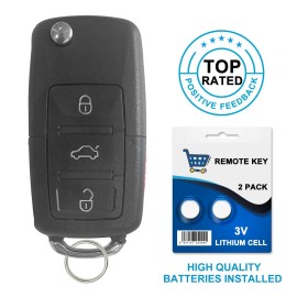 Best Keys Flip Remote Key Fob Fit For FCC ID:NBG735868T 2002-2005 VW BEETLE PASSAT JETTA