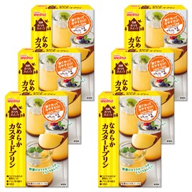 Nissin Candy Encyclopedia Smooth Custard Pudding, 2.0 oz (55 g) x 6 Packs