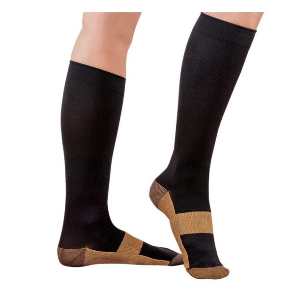 Copper Compression Socks For Men and Women| 15-20mmhg Knee High|