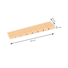 LouMaxx Furniture Wedges Set of 20 | Wheel Chocks 8 x 20 x 100 mm in Beige | Plastic Wedges with Integrated Predetermined Breaking Points