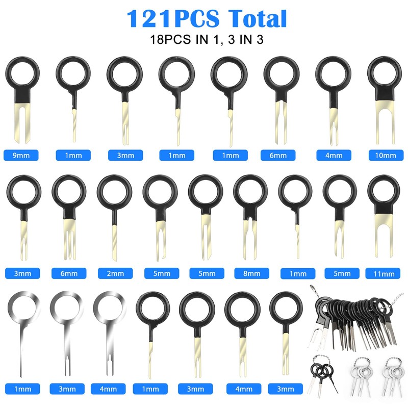 121 Piece Terminal Removal Tool Set for Car, Car Cable