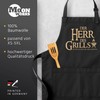 MoonWorks BBQ Apron for Men with Saying Fleisch ist mein