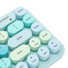 Keyboard Mouse Combo 2.4GHz Wireless Cute Retro 68 Round Keycaps