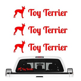 Siviwonder Toy Terrier Sticker Set of 3 Dog Sticker Dog Design Film, 30cm