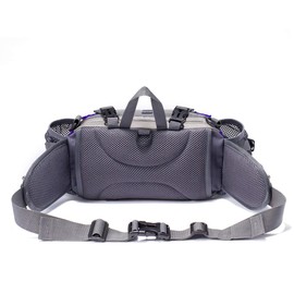 Outdoor Fanny Pack Hiking Camping Fishing Waist bag 2 Water Bottle Holder Lumbar Pack (Purple)