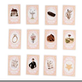 Heart Rose Norman Cards, 36 Decks, Pink Design, Divination Cards, 2.4 x 3.5 inches (62 x 90 mm)