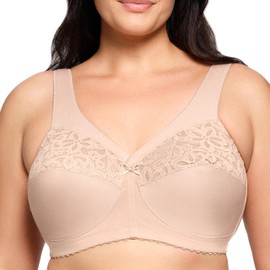 Glamorise MagicLift Cotton Support Wirefree Bra 1001 (Women's & Women's Plus)