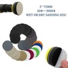 ExcInter Hook and Loop Wet Sanding Disc Grit 1000#,10pcs 3