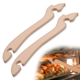 Ymapinc 2Pcs Oven Rack Puller Wood Oven Rack Push Pull Tool, Wooden Oven Push Pull Stick, Pull out Hot Racks Safely, Long Handle Toaster Oven Accessories for Kitchen Toaster Oven