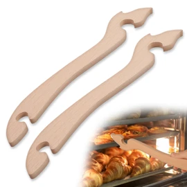 Ymapinc 2Pcs Oven Rack Puller Wood Oven Rack Push Pull Tool, Wooden Oven Push Pull Stick, Pull out Hot Racks Safely, Long Handle Toaster Oven Accessories for Kitchen Toaster Oven