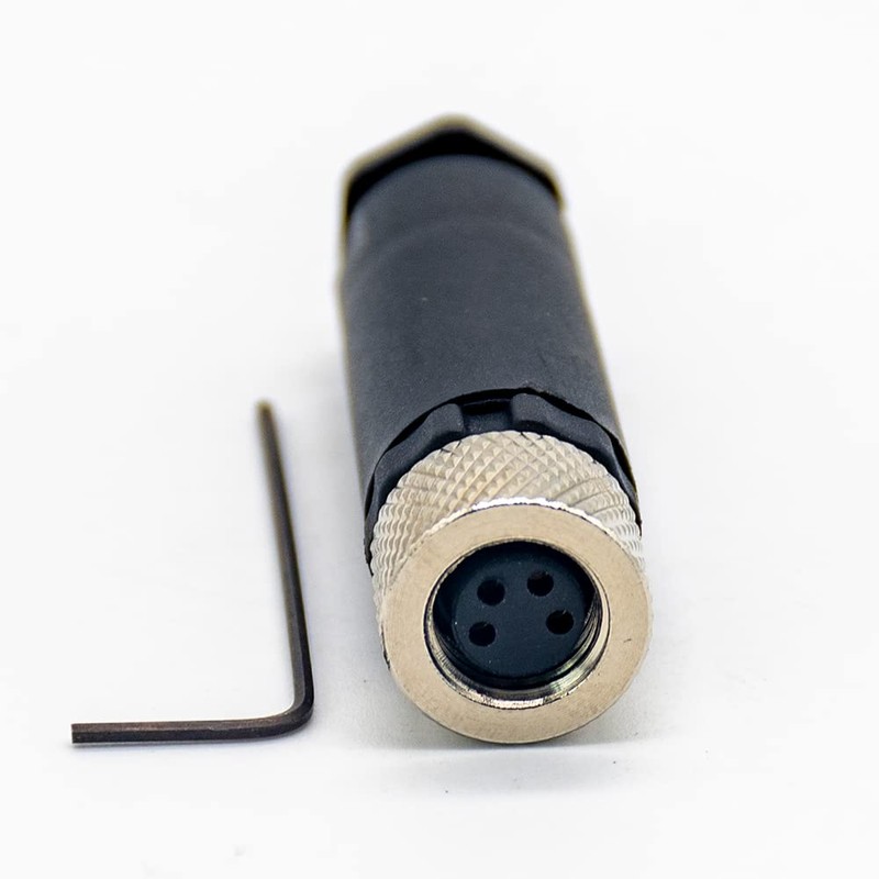 Elecbee M8 4-Pin Female Plug, A Code Sensor Cable Plug,