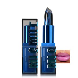 Magischer Farbwechsel Lippenstift, Glänzend Cat Eye Color Change Lipstick, Long Lasting Moisturizing, Temperatur Vegan Lip Tint Blam mit Feine Glitzerpartikel für Frauen, Wasserfest & Not-Stick Cup-02