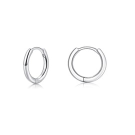 Tiny Small Silver Hoop Earrings, Tiny Sterling Silver Hoop Earrings For Women Hypoallergenic Earrings One Pair Tiny Huggie Hoop Silver Earrings Set For Men 6mm